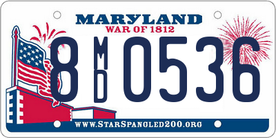 MD license plate 8MD0536