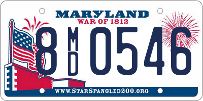 MD license plate 8MD0546