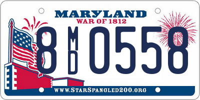 MD license plate 8MD0558