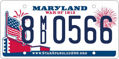 MD license plate 8MD0566