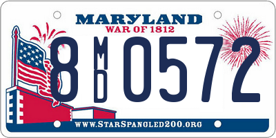 MD license plate 8MD0572