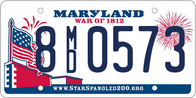 MD license plate 8MD0573