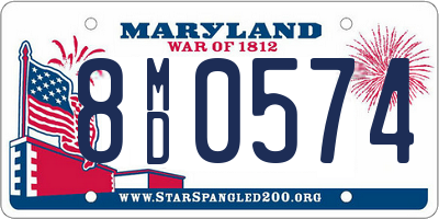 MD license plate 8MD0574