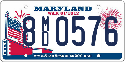 MD license plate 8MD0576