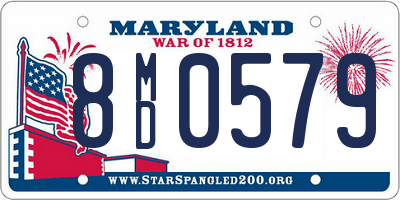 MD license plate 8MD0579