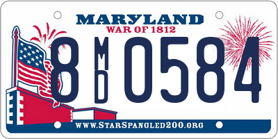 MD license plate 8MD0584