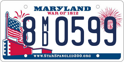 MD license plate 8MD0599