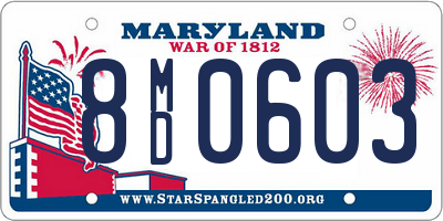MD license plate 8MD0603