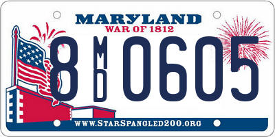 MD license plate 8MD0605