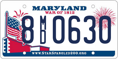 MD license plate 8MD0630