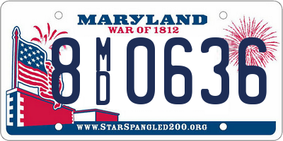 MD license plate 8MD0636