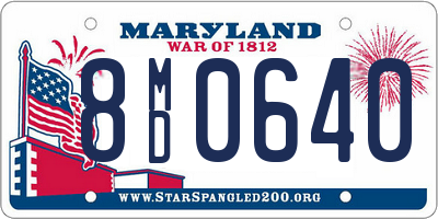 MD license plate 8MD0640