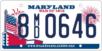 MD license plate 8MD0646