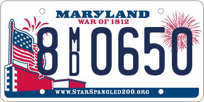 MD license plate 8MD0650