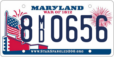 MD license plate 8MD0656