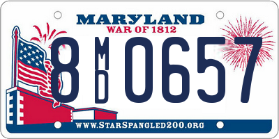 MD license plate 8MD0657