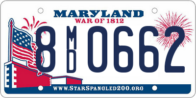 MD license plate 8MD0662