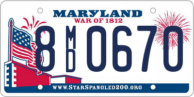 MD license plate 8MD0670