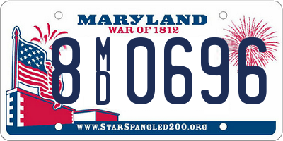 MD license plate 8MD0696