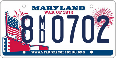 MD license plate 8MD0702