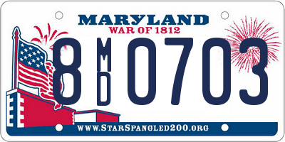 MD license plate 8MD0703