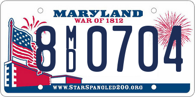 MD license plate 8MD0704