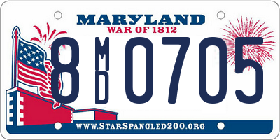 MD license plate 8MD0705