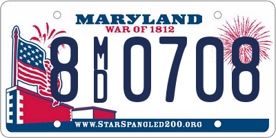 MD license plate 8MD0708