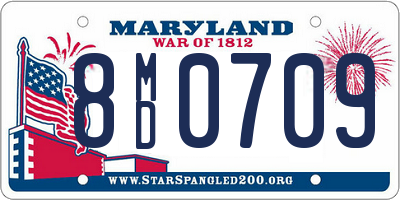 MD license plate 8MD0709