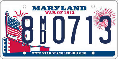 MD license plate 8MD0713
