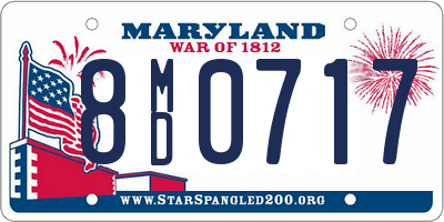 MD license plate 8MD0717