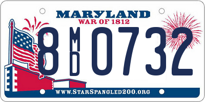 MD license plate 8MD0732