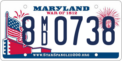 MD license plate 8MD0738