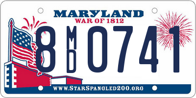 MD license plate 8MD0741