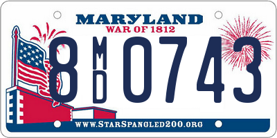 MD license plate 8MD0743