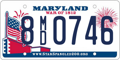 MD license plate 8MD0746