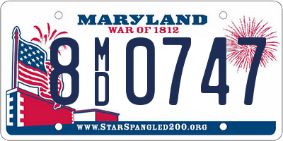 MD license plate 8MD0747