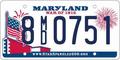 MD license plate 8MD0751