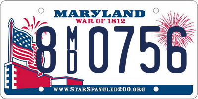 MD license plate 8MD0756