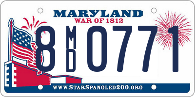 MD license plate 8MD0771