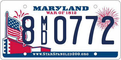 MD license plate 8MD0772