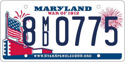MD license plate 8MD0775
