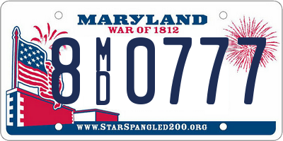 MD license plate 8MD0777