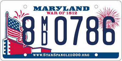 MD license plate 8MD0786