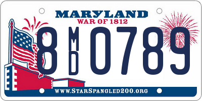 MD license plate 8MD0789