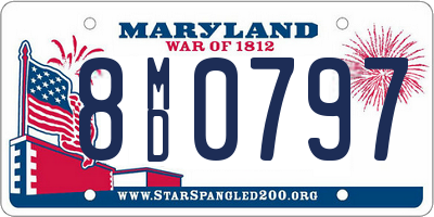 MD license plate 8MD0797