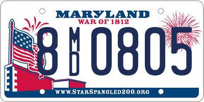 MD license plate 8MD0805