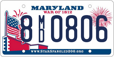 MD license plate 8MD0806
