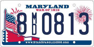 MD license plate 8MD0813