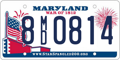 MD license plate 8MD0814